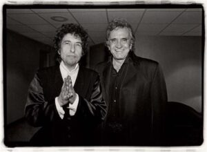 This image is about Bob Dylan and Johny Cash