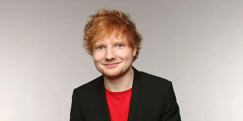 This image is about the pop star Ed Sheeran