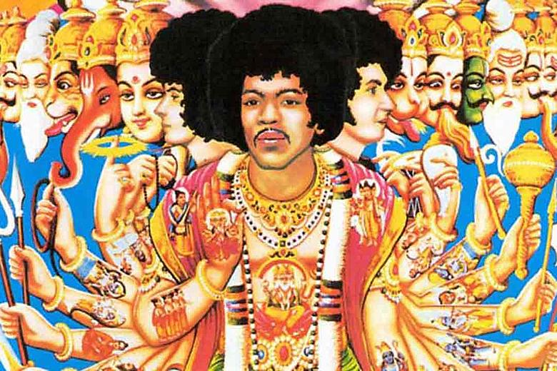 This image is the album cover of Jimi Hendrix's Axis Bold as Love