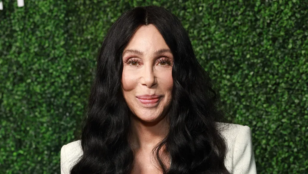 This image is about the pop star Cher