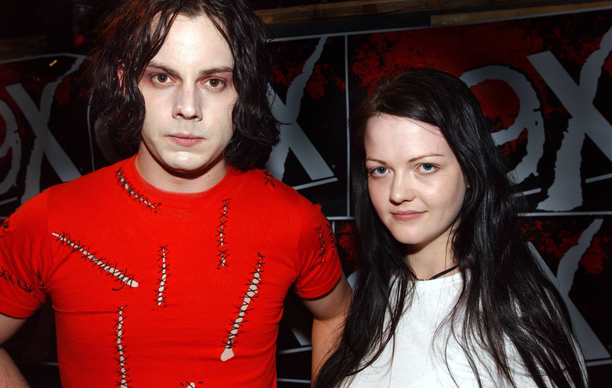 This image is about the musicians Jack White and Meg White