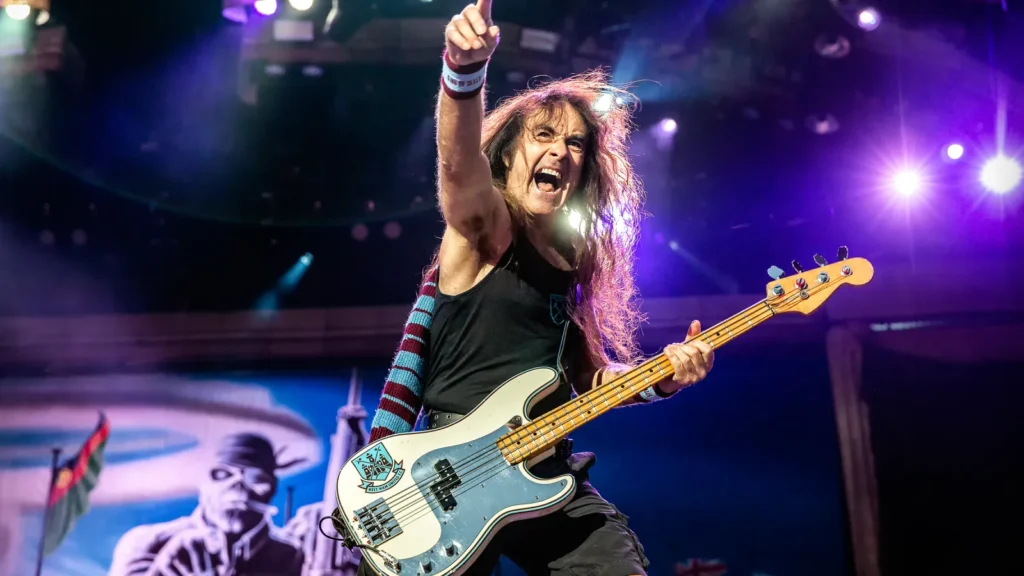 This image is about the musician Steve Harris