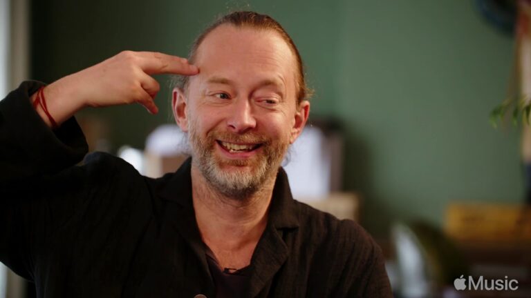 This image is about the singer Thom Yorke