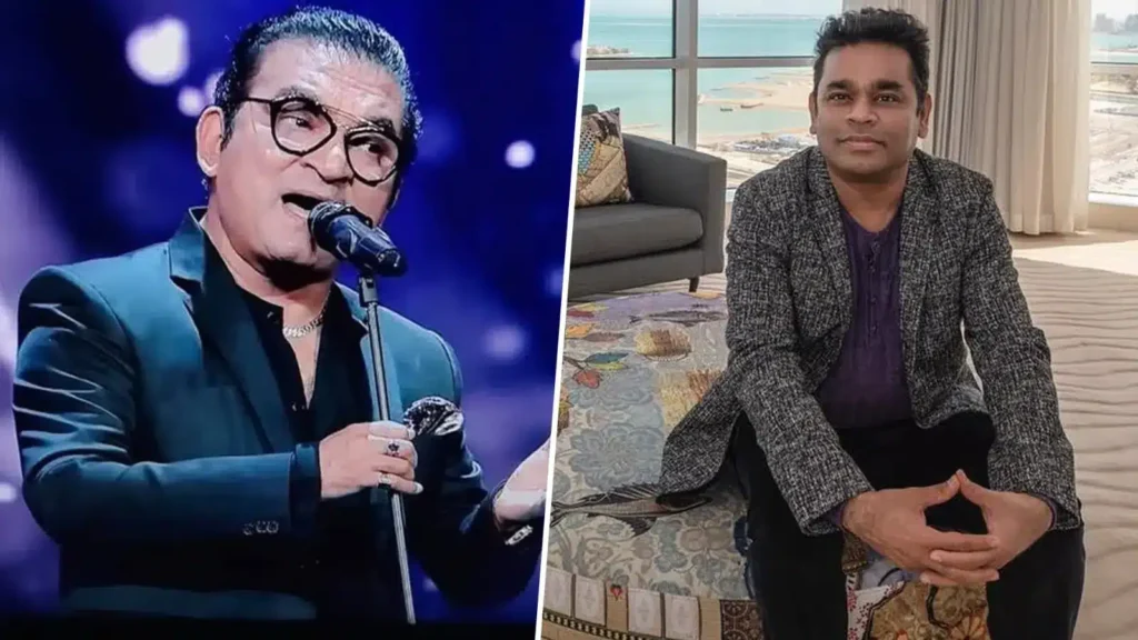 This image is about the musicians AR Rahman and Abhijeet