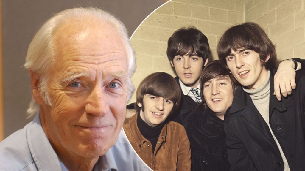 This image is about The Beatles and George Martin